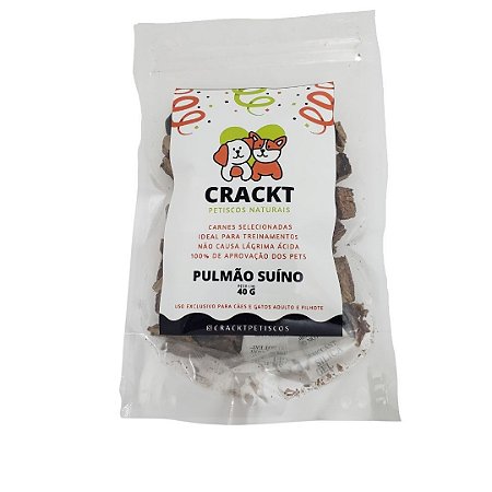 Petisco Natural Desidratado Pulmão Suíno Crackt - 40g