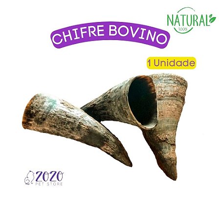 Mordedor Natural Chifre Bovino 1 unidade Bicho do Mato para Cães