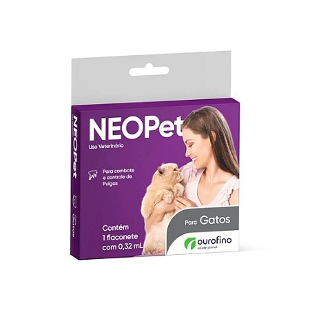 Pipeta Antipulgas NEOPet 0,32ml Gatos Até 8kg OuroFino