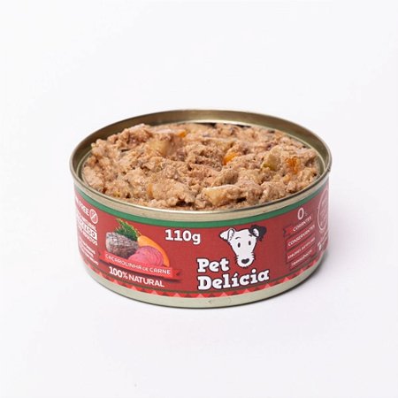 Pet Delicia Caçarolinha de Carne Alimentação Úmida para Cães - 110g