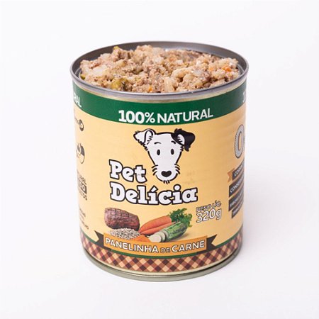 Pet Delicia Panelinha de Carne Alimentação Úmida para Cães - 320g