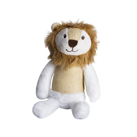 Brinquedo de Pelúcia Leão Carinhoso Fibra Natural Adoleta para Cães