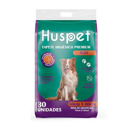 Tapete Higiênico Premium Huspet 30 unidades 80x60