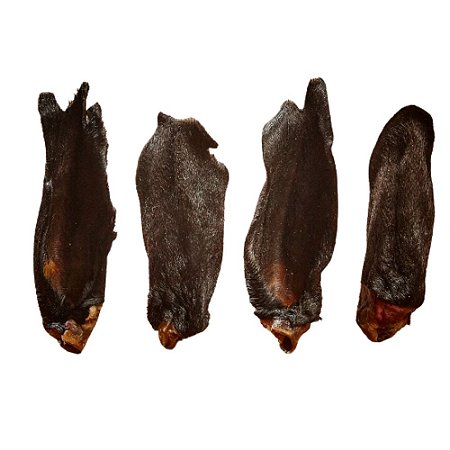 Orelha de Carneiro Desidratada Mordedor Natural para Cães – 4 Unidades Bicho do Mato 100% Natural