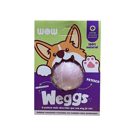 Petisco Natural Para Cães Weggs Sabor Lombinho WOW Pet Food – 1 Unidade