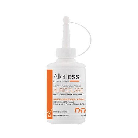 Auricolare Loção Para Limpeza dos Ouvidos De Cães e Gatos Pets Com Peles Sensíveis Allerless 110ml