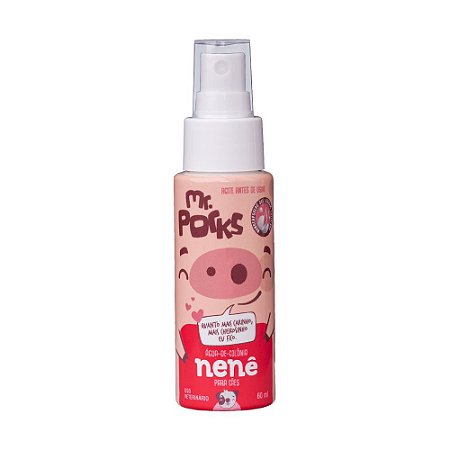 Colônia Perfume Para Cães e Gatos Nenê Mr. Porks 60ml