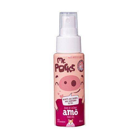 Colônia Perfume Para Cães e Gatos Amô Mr. Porks 60ml