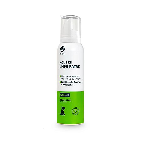 Limpa Patas Mousse Pratipet Eco Dog Limpa Higieniza e Protege de Bactérias 150ml