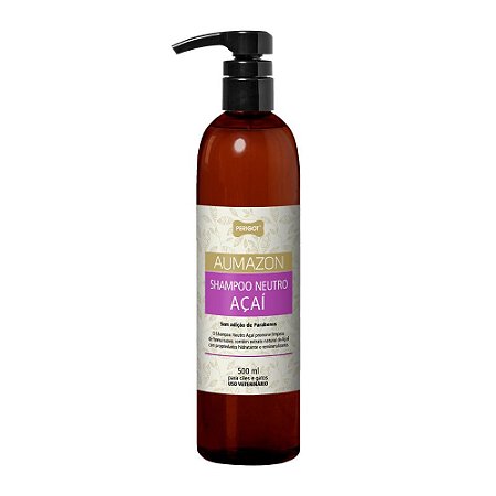 Shampoo Neutro Açaí Perigot Linha Aumazon Para Cães e Gatos 500ml