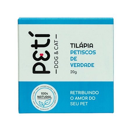 Petisco Para Cães 100% Natural Sabor Tilápia Petí Dog Mini 20g