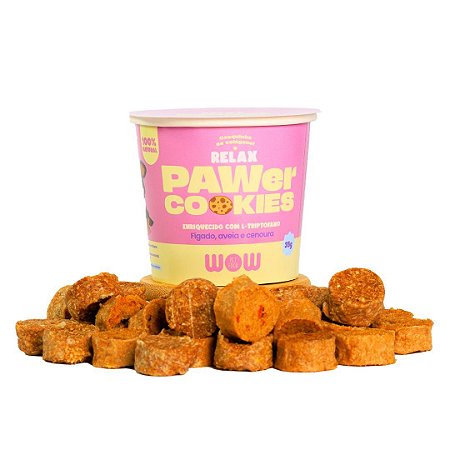 Petisco Para Cães 100% Natural Pawer Cookies Relax 35g Wow Pet Food