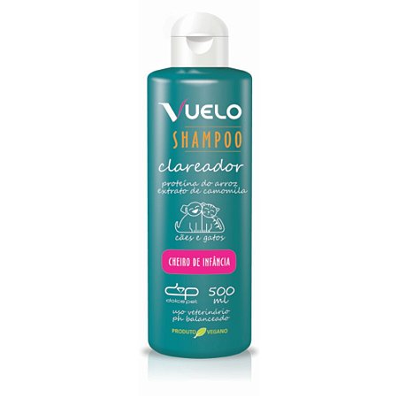 Shampoo Clareador Cheiro de Infancia Vuelo Dolce Pet Cães e Gatos - 500 ml