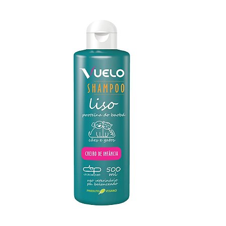 Shampoo Liso Cheiro de Infancia Vuelo Dolce Pet Cães e Gatos - 500 ml
