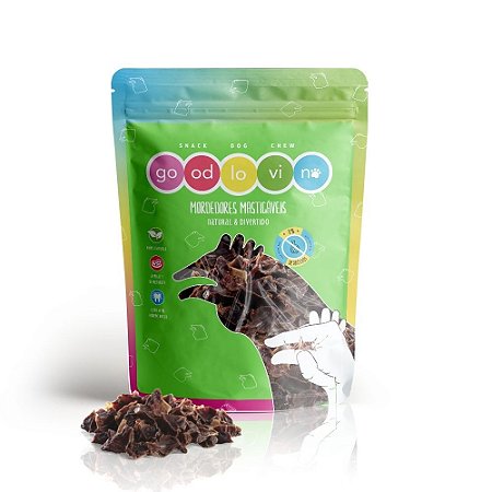 Moela de Frango Desidratada Petisco 100% Natural Para Cães e Gatos GoodLovin 60g