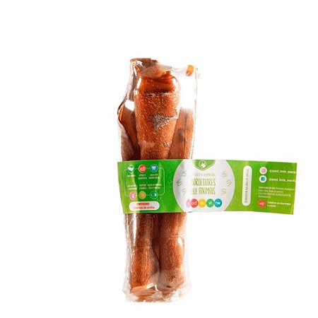 Rolinhos de Orelha Bovina Desidrata Mordedor 100% Natural Para Cães GoodLovin 3 Unidades