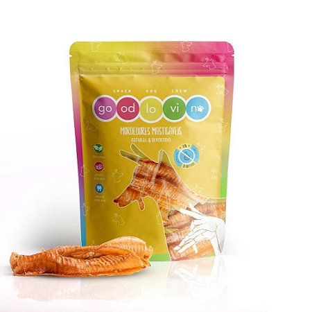 Traqueia de Carneiro Desidratada Mordedor 100% Natural Para Cães GoodLovin 2 Unidades