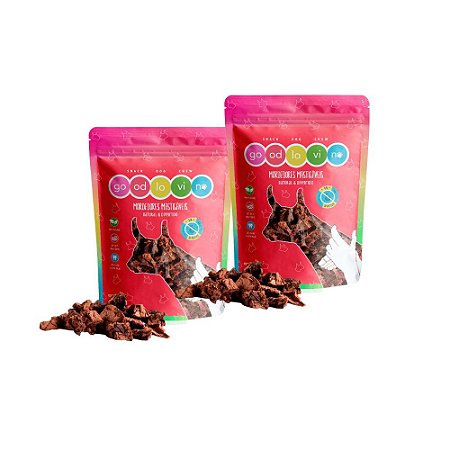 Kit 2 Pulmão Bovino Desidratado Petisco Natural Para Cães e Gatos GoodLovin