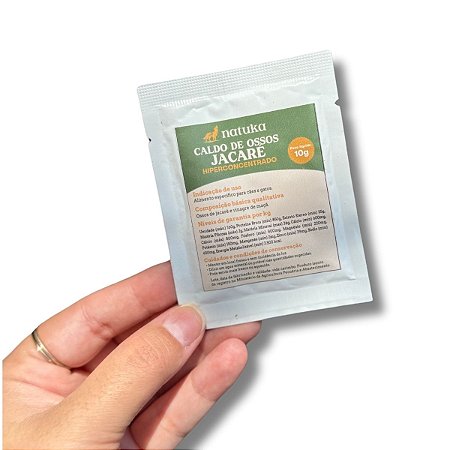 Caldo de Ossos de Jacaré Hiperconcentrado Para Cães e Gatos Natuka 10g