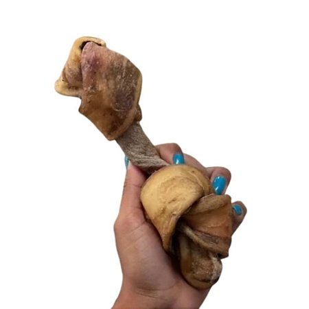 Pele Bovina Desidratada Natuka Knot M Mordedor 100% Natural Para Cães