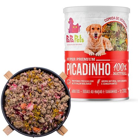 PapaPets Picadinho Alimentação Úmida Para Cães 100% Natural 280g