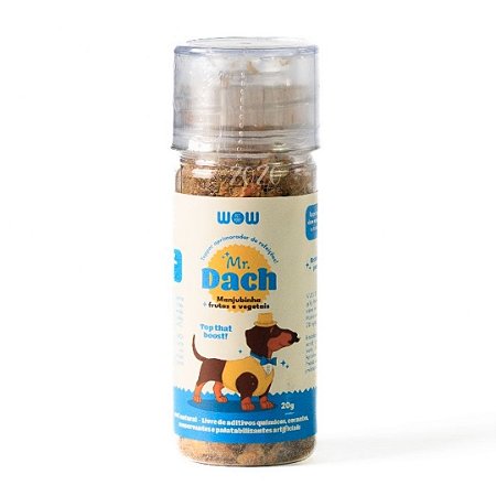 Topper Booster Saborizante 100% Natural Para Racao e Alimentacao Caes Mr Dach 30g Sabor Peixe Wow Pet Food