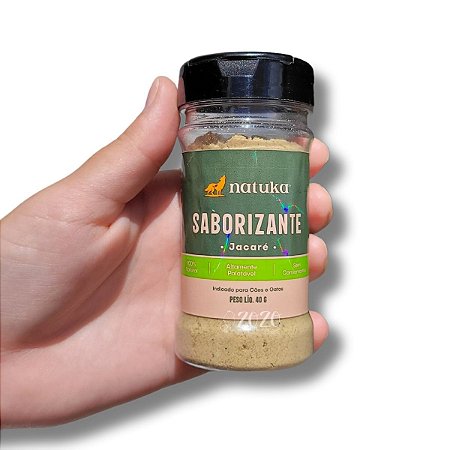 Pó Saborizante 100% Natural Para Ração Cães e Gatos 35g Jacaré Natuka