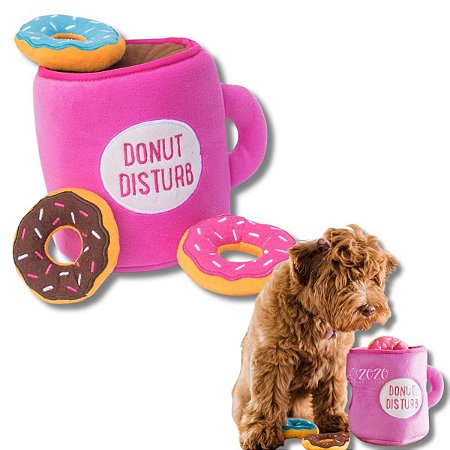 ZippyPaws Pelúcia Interativa Para Cães Burrow Coffe And Donuts