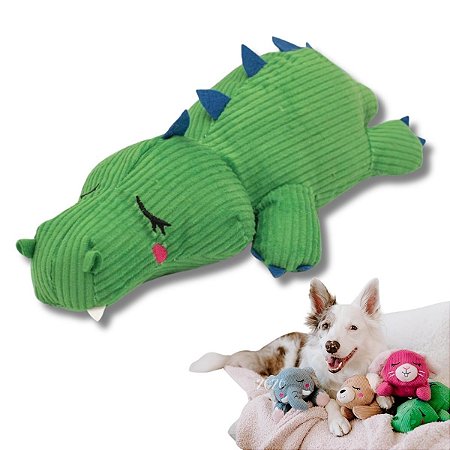 ZippyPaws Pelúcia Snooziez Jacaré Para Cães Baixo Ruído