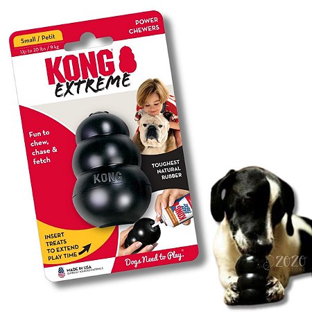 Kong Extreme Brinquedo Resistente Recheável Para Cães Mordidas Fortes Tamanho P