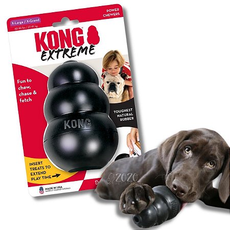 Kong Extreme Brinquedo Resistente Recheável Para Cães Mordidas Fortes Tamanho XG