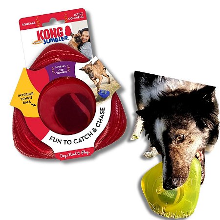 Kong Jumbler Flinger Brinquedo Interativo Para Cães Tamanho P/M