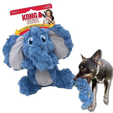 Kong Scrumplez Elefant Pelúcia Fofa Para Cães
