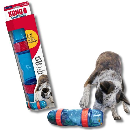 Kong Scuttle Pod Brinquedo Interativo Para Cães Dispenser Para Ração e Petiscos