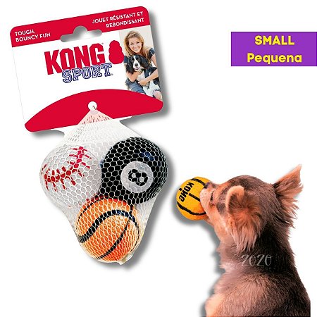 Kong Sport Balls Bolinha Para Caes Com 3 Unidades Tamanho P