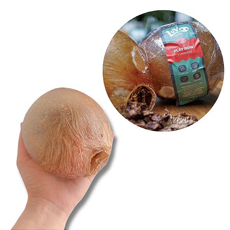 Play Bow Luv Mordedor 100% Natural Para Caes  Bexiga Bovina Recheada Com Pulmao 1 Unidade