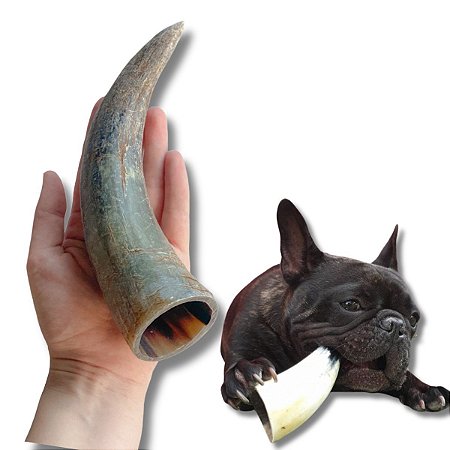 Chifre Bovino Mordedor 100% Natural Para Caes Tamanho P 1 Unidade Luv