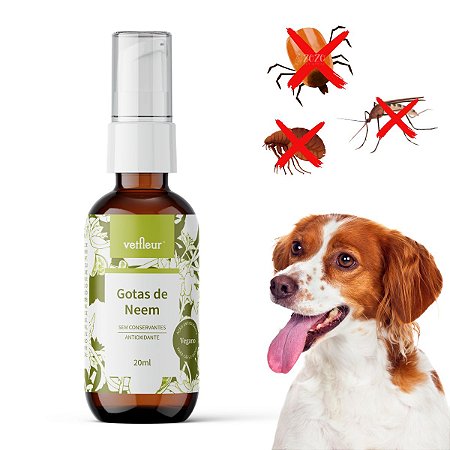 Repelente para Cães Gotas de Neem Bioprotetor Vetfleur 20ml