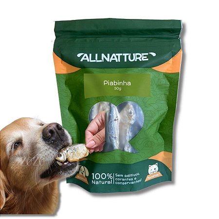 Piabinha Petisco 100% Natural Para Cães e Gatos Allnatture 50g
