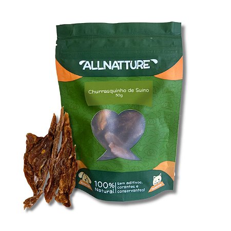 Filé Mignon Suíno Churrasquinho Petisco 100% Natural Para Cães Allnatture 50g