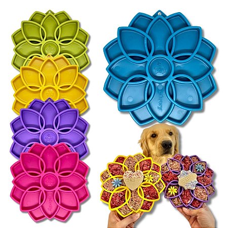SodaPup Comedouro Lento Tapete de Lamber Para Cães Mandala