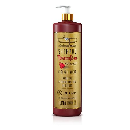 Shampoo Neutralizador de Odores Cereja e Avelã Dolce Pet Cães e Gatos Pronto Uso 1L