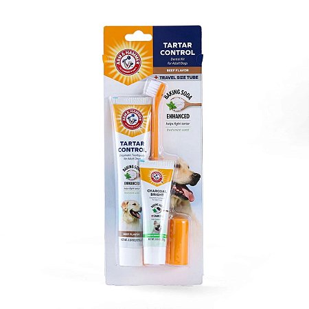 Kit Dental Pasta Enzimática Arm & Hammer Tartar Control  Control Com Bônus Charcoal Bright