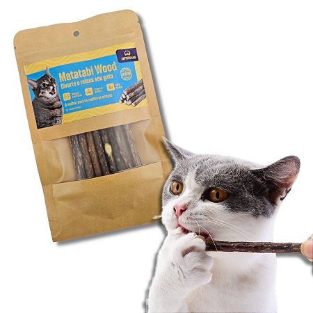 Matatabi Wood Para Gatos Graveto Amicus 8 Unidades