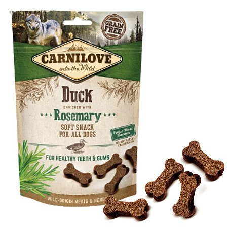 Carnilove Soft Snack Semi-Úmido Pato Com Alecrim Petisco Natural Para Cães 200g