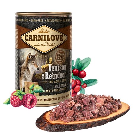 Carnilove Carne de Veado e Rena Alimentação Úmida Natural Para Cães 400g