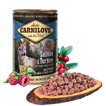 Carnilove Salmão e Peru Alimentação Úmida Natural Para Cães 400g
