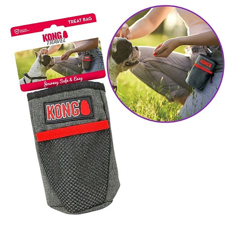 Kong Travel Train e Treat Bag Bolsa Para Treino Petisqueira Para Cães