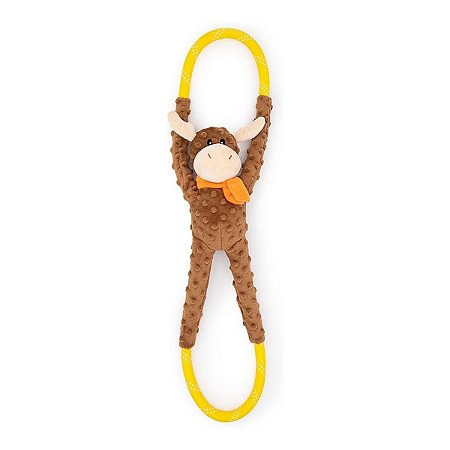 ZippyPaws Pelúcia Para Cães Cabo de Guerra RopeTugz Alce Com Apito