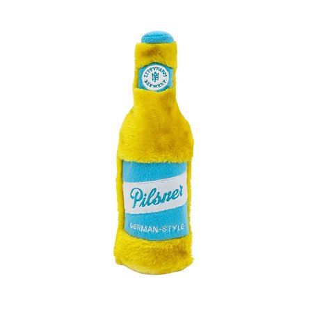 ZippyPaws Pelúcia de Garrafa Para Cães Happy Hour Crusherz Pilsner Com Apito